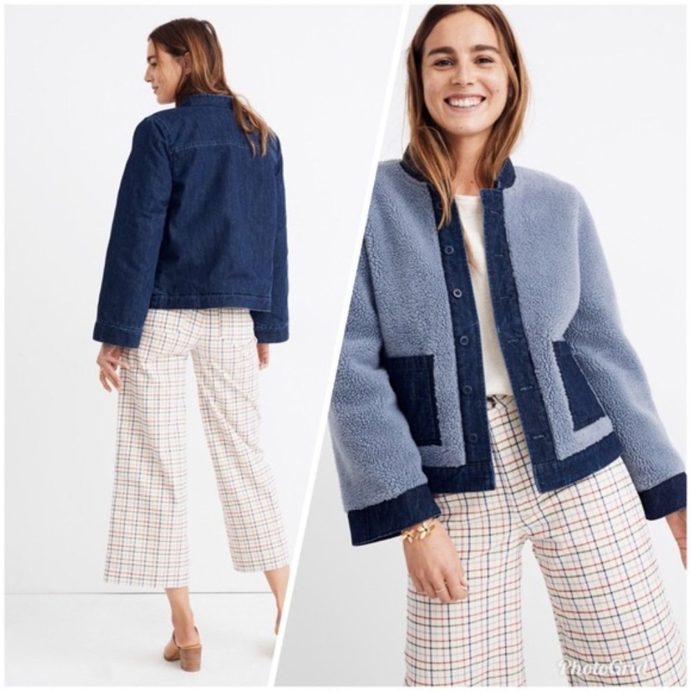 NWT Madewell Reversible Sherpa Jean Jacket XS